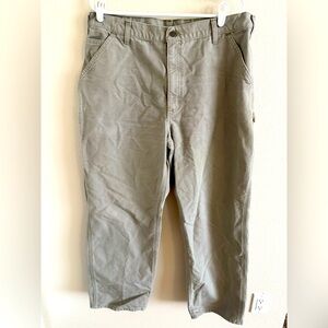 Carhartt Men’s Khaki Dungaree‎ Carpenter Denim Pants w/ Side Pockets size 38x32